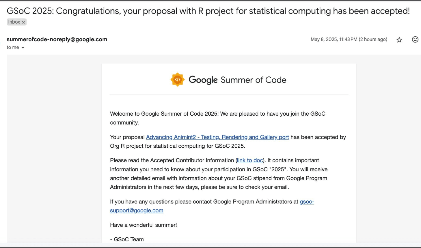 Google Summer of Code '25